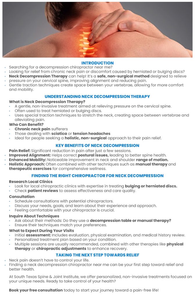 Neck decompression therapy